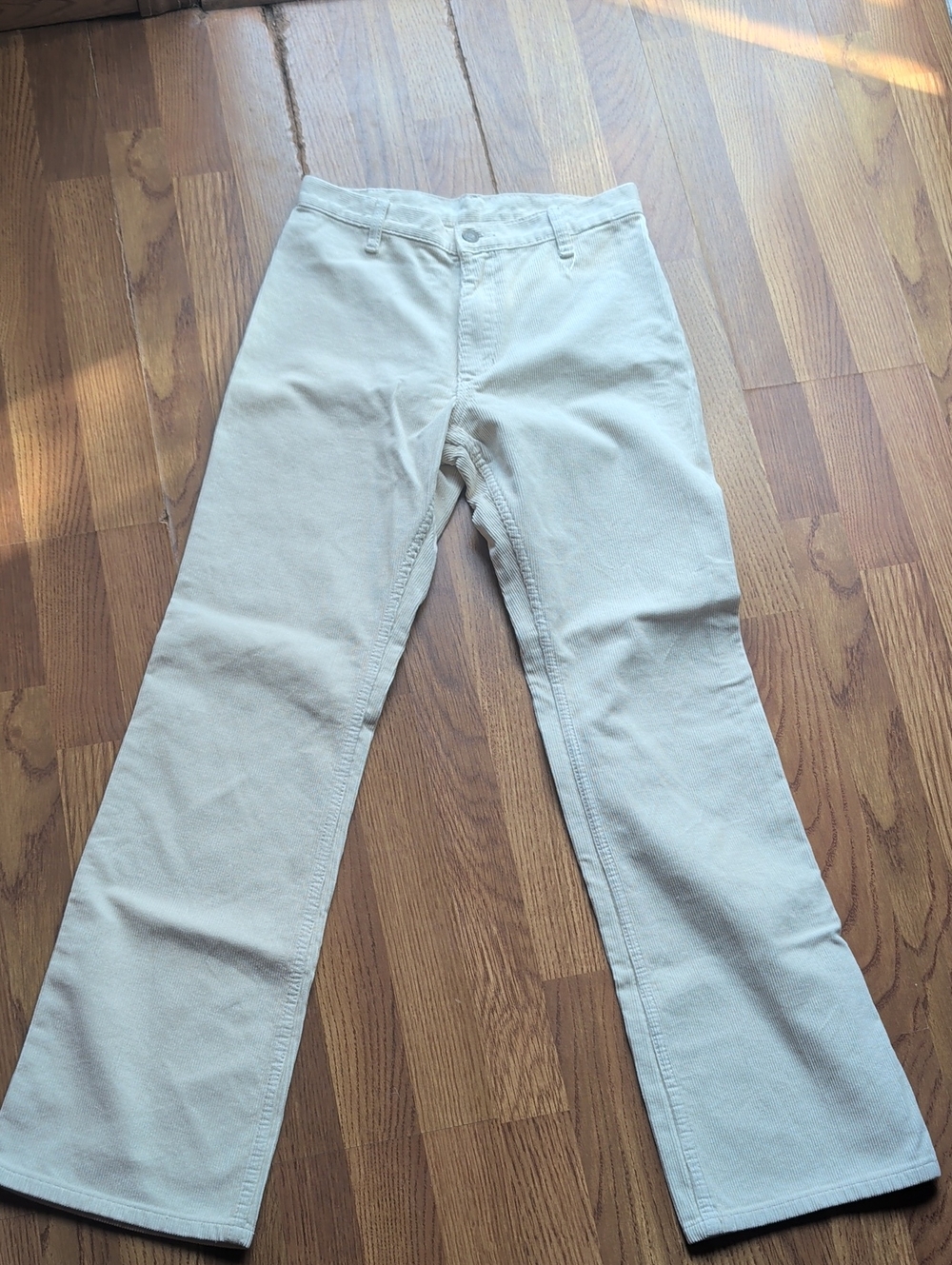 John Galt Women's High-Rise Straight Leg Cords - Cream
